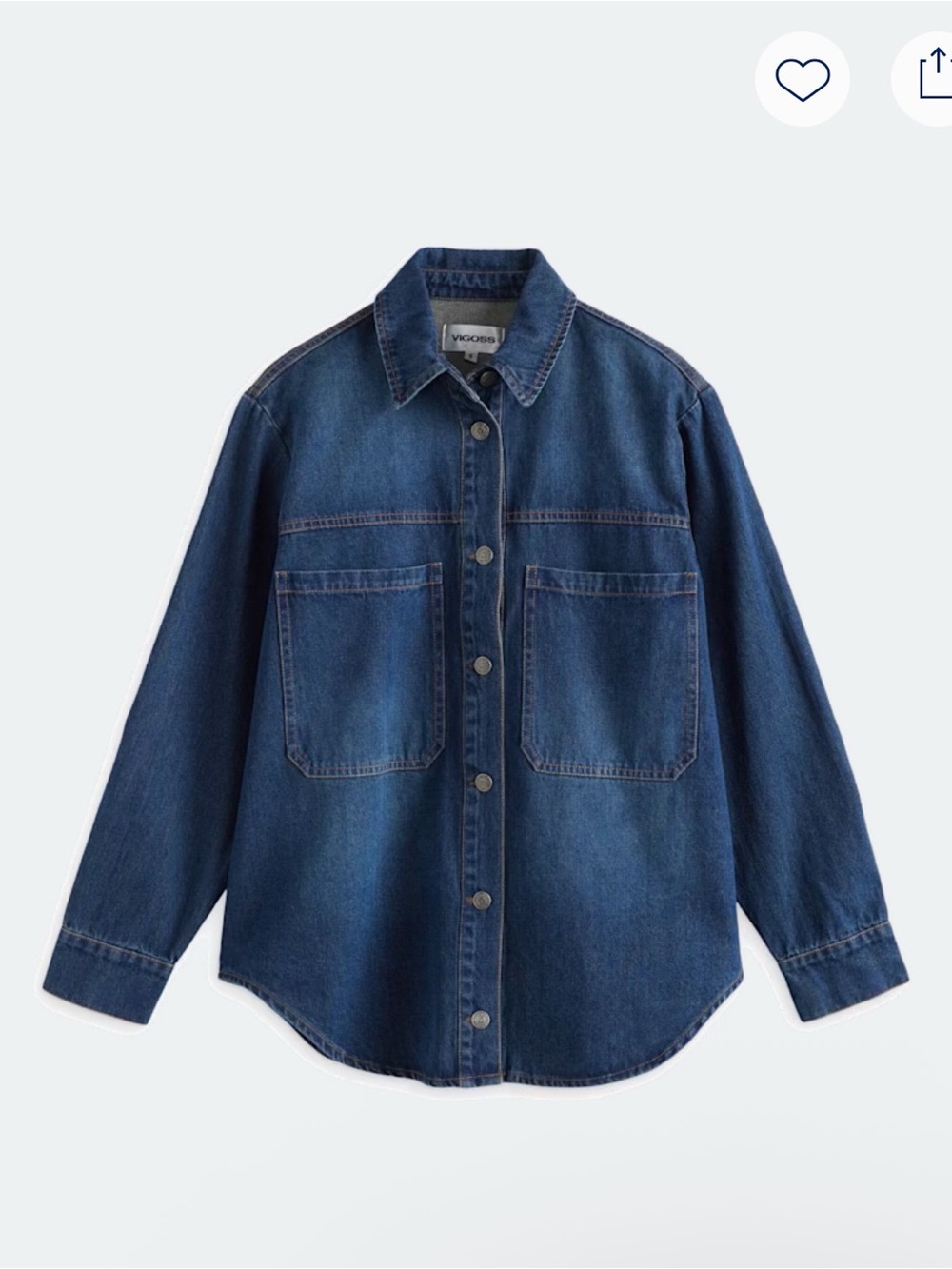 NWT Vigoss Mia Oversized Denim Shacket